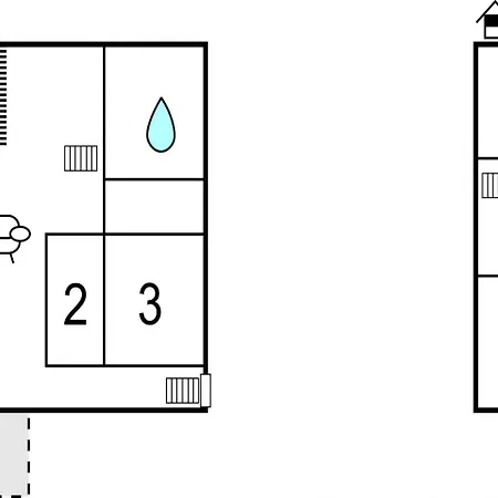 Three-bedroom In アパート *